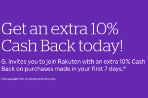 New Rakuten Referral Bonus: 10% Cash Back Boost (Up to $50)