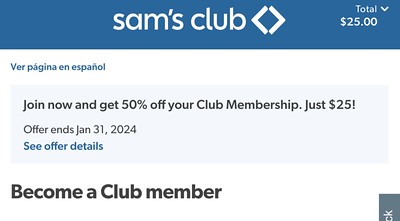 Sam's Club offering rare $15 memberships: How to get deal online 